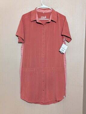 Smartwool Womens Merino Sport Shirt Dress Dark Mahogany Small